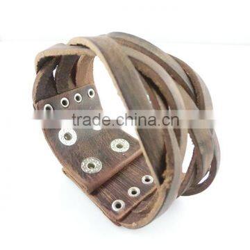 BOSHIHO beaded leather bracelets/leather bead bracelet/beaded leather bracelets