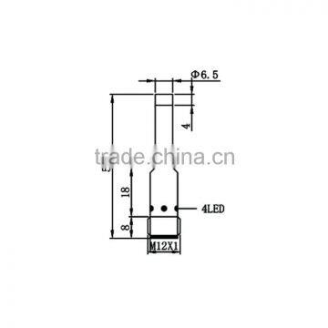 D6.5 M12 Plug Series Non-flush Standard Inductive Proximity Sensor With Short Body photo-2