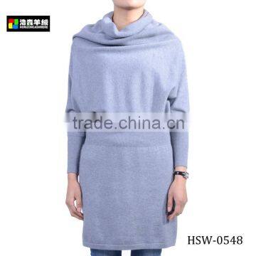 Woman Latest Fashion Cashmere Dress, Ladies Smart Casual Long Dress