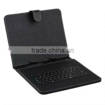 9.7 inch Tablet case with mini usb port Keyboard Leather Case with mic usb port in good price