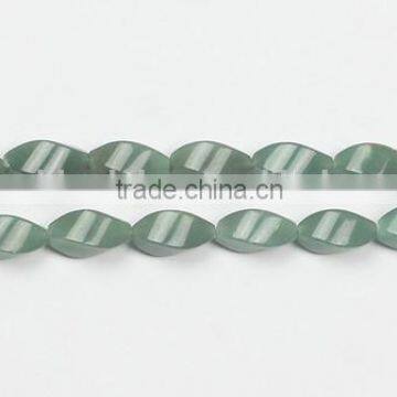 Wholesale Green Aventurine Twisted Beads Gemstone Beads(SL74563)