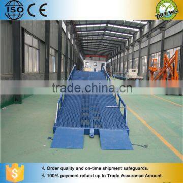 Fold mobile dock ramp hydraulic yard ramp