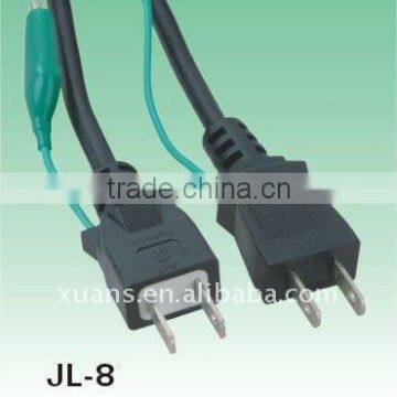 Japan pse certification 2pin electric plug with ground wire JL-8