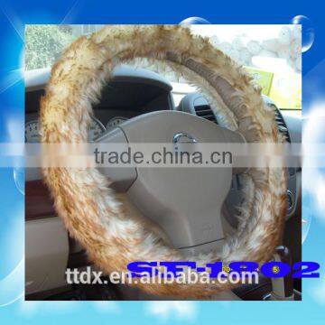 Car accessories Wholesale 38cm Fur Steering Wheel Covers for winter