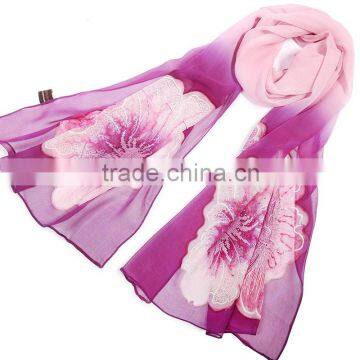 Floral Print Silk Modal Scarf