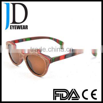 Bulk Buy CE Cat Eye Frame Shape Skateboard Wood Sunglasses Polarized