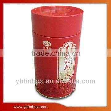 round airtight tea tin box