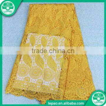 100 Polyester Double Tulle Latest Dress Making Embroidery Design Swiss Lace Fabric photo-3