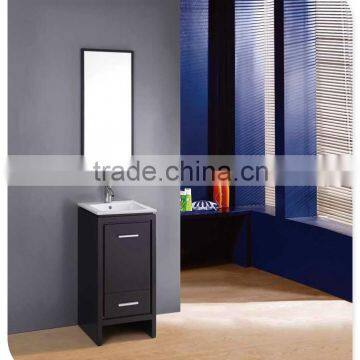 China Manufacture Simple Designs Commercial Pvc Material 12 / 24 Inch I Shape Slim Bathroom Vanity for Wholesale Only