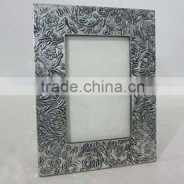 Antique Black photo frame With Covered Border of White Bone, Picture Frame