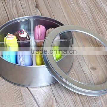 round tin box for cookies