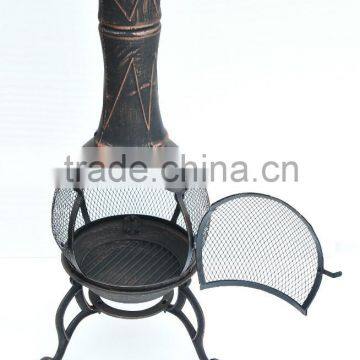 Outsunny Deluxe Chiminea Backyard Patio Fire Pit