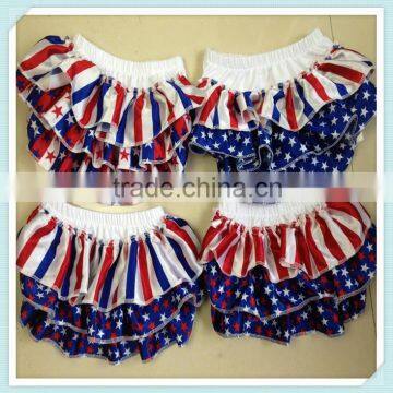 girls ruffle shorts Pure White satin baby bloomer with bow children's clothing wholesale baby summer wear shorts diaper cover