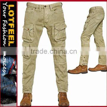 Pocket cotton comfort bull biker jeans moto jeans mans biker jeans pents (LOTM114)