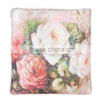 FONDA DIGITAL PRINTED SEQUINED DECORATIVE CUSHION