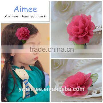 High Quality Chiffon large flower hair clips(AM-HR0012)