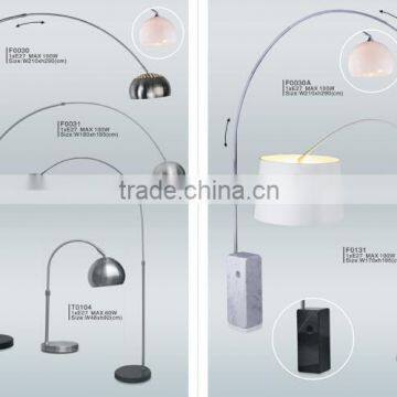 New Arrival Black Metal Frame With 5 Head Fabric Lampshade Floor Standing Lamp / Light photo-2