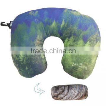 Regular U Shape Micro Beads Printing Travel Neck Pillow
