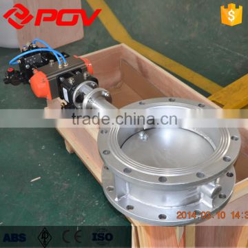 304 body ventilation flue gas pneumatic butterfly valve