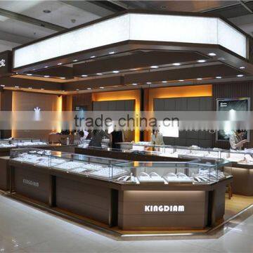 wholesale jewelry store interior design idea used glass display showcase kiosk for shopping mall