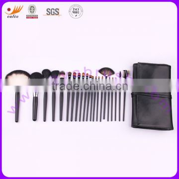 21-piece Cosmetic Brush Set, Various Handle Colors and Hairs are Available