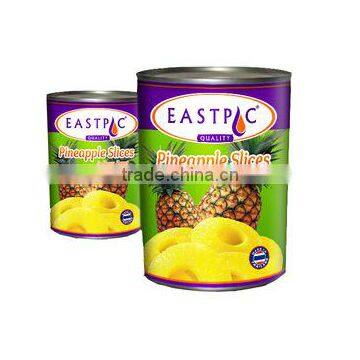 Eastpac Canned Pineapple Standard Slices in Heavy/Light syrup