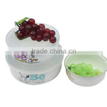 GRS new product 3 pcs enamel ice bowl for storage