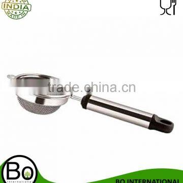 Stainless Steel Pipe Handle Double Mesh Tea/Coffee Strainer Big 9cm