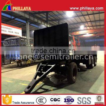 Side Post Removable 20FT Flatbed Drawbar Container Dolly Trailer With Twist Locks photo-2