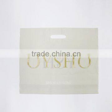 Recycling Plastic Die Cut Handle Bag With Patch Handle Reinforce photo-2