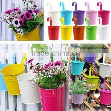 Metal Iron Flower Pot Hanging Balcony Garden Plant Planter Home Decor photo-4