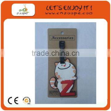 Rubber Custom Cartoon Shape hard plastic Luggage Tag