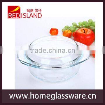 3.5L transparent tempered glass bowl set ,glass crystal pot