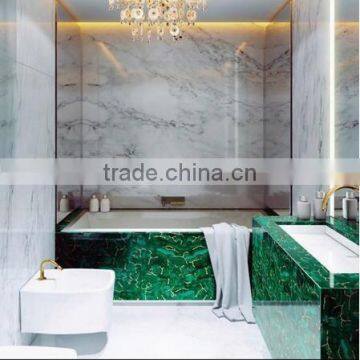 European Style Nouveau Gilt Wood Hall Way Console Table, Home Decorative Console Table, Malachite Top Console Table photo-6