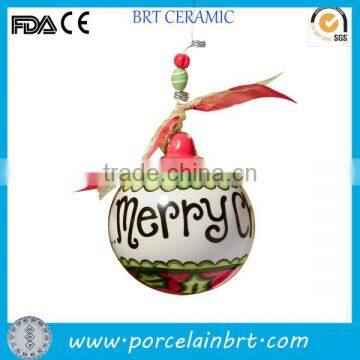 Novelty hanging balll Christmas Ceramic Bauble