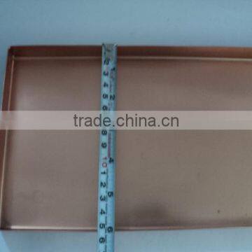 Rectangle Square Trays in Copper and Gold Finish photo-3