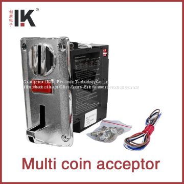 Coin operated machne multi coin acceptor for 6 coins