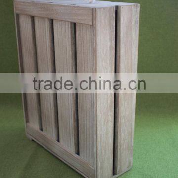 2016 Unfinished Wooden Wine Box Wine Glass Packing Box Wooden Wine Boxes for Sale photo-3