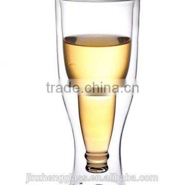Wedding drinking jars double wall glass cup beer glass shapes jar great for beer juice