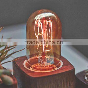 Wooden Base Table Lamp Creative Small LED Acrylic Stereoscopic Shaped Night Light Eco-friendly Desk Lamp photo-4