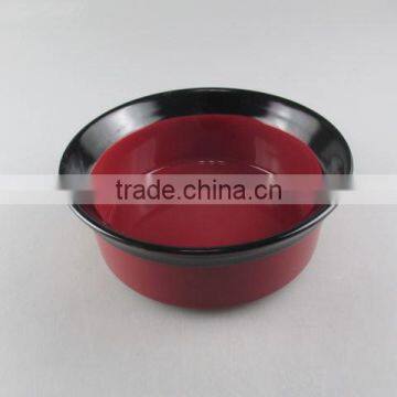 Cheap wholesale stock red round porcelain bowl, soup bolw, dinnerware