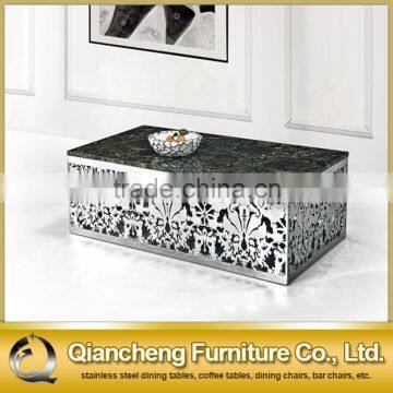 Crave Stainless Steel Marble Coffee Table Centre Table photo-3