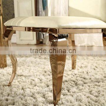 Stainless Steel Leg Leather Dining Chair Modern photo-5