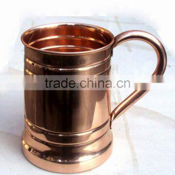 BPA FREE SMOOTH MOSCOW MULE 100% PURE COPPER MUG FOR GINGER VODKA, MOSCOW MULE