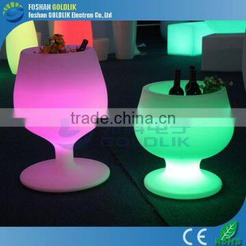 LED Bar Furniture Plastic Wine Barrel with RGB Light Colorful Changing