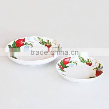 Set of 5pcs ceramic pasta bowl set with decal