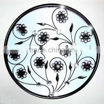 metal mirror wall clock