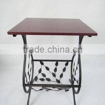 Metal Leaf Design magazine coffee table square tea table