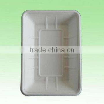 Sugar cane pulp tray/biodegradable tray