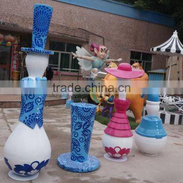 Outdoor Modern Fiberglass Column Decoration photo-4